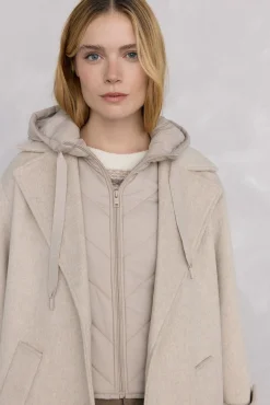 Pedro del Hierro Casacos-Sobretudo e colete interno Beige