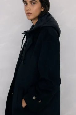 Pedro del Hierro Casacos-Sobretudo e colete interno Preto