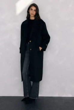 Pedro del Hierro Casacos-Sobretudo e colete interno Preto