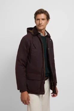 Silbon Sobretudos-Sobretudo encerado clássico Castanho