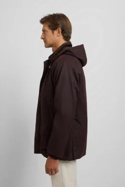 Silbon Sobretudos-Sobretudo encerado clássico Castanho