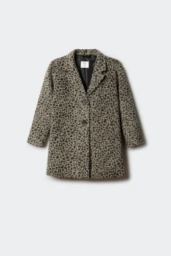 Springfield Kids Sobretudo-Sobretudo estampado animal para meninas cinzento