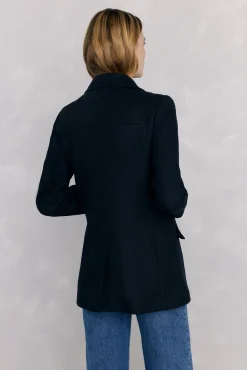 Pedro del Hierro Casacos-Sobretudo estilo marinheiro Azul