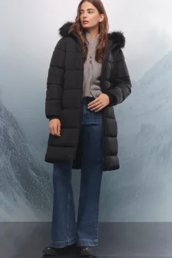 Springfield Casacos-Sobretudo longo acolchoado Thermolite preto