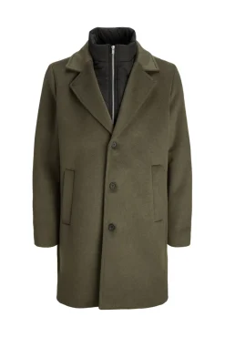 Jack & Jones Sobretudos-Sobretudo longo com fecho combinado Cinzento