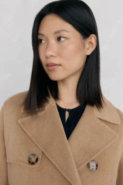 Pedro del Hierro Casacos-Sobretudo longo de dois trench Beige