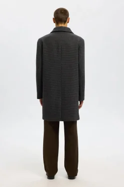 Selected Sobretudos-Sobretudo longo de lã Cinzento