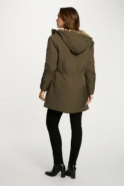 Morgan Casacos-Sobretudo longo de pele sintética Verde