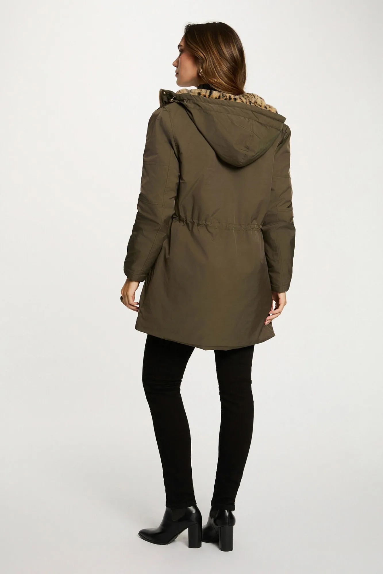 Morgan Casacos-Sobretudo longo de pele sintética Verde