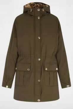 Morgan Casacos-Sobretudo longo de pele sintética Verde