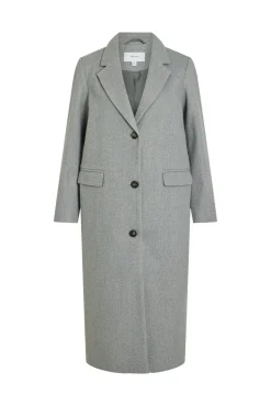 Vila Sobretudos|Casacos-Sobretudo longo de tecido com lapelas Cinzento
