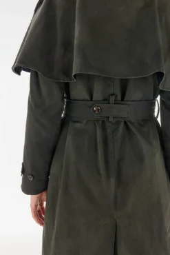 TFP by Tamara Falcó Gabardines|Casacos-Sobretudo longo encerado Verde