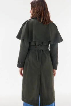 TFP by Tamara Falcó Gabardines|Casacos-Sobretudo longo encerado Verde
