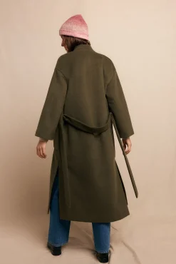 Slowlove Casacos-Sobretudo longo trespassado Verde