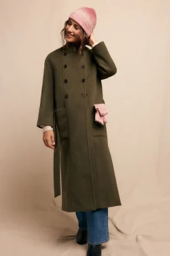 Slowlove Casacos-Sobretudo longo trespassado Verde