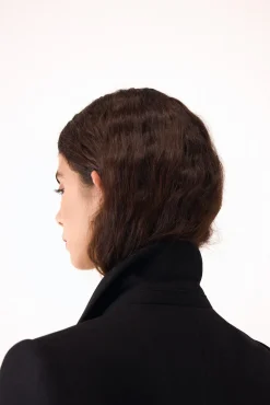 Pedro del Hierro Casacos-Sobretudo contrastante Preto