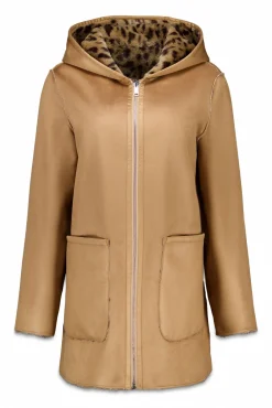 Cortefiel Casacos-Sobretudo reversível com efeito dupla face Tostado