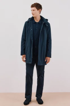 Cortefiel Sobretudos-Sobretudo técnico Azul