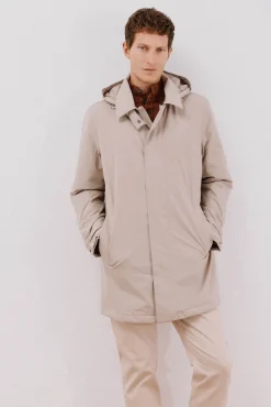 Cortefiel Sobretudos-Sobretudo técnico Tostado