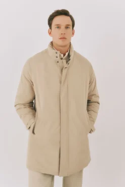 Cortefiel Sobretudos-Sobretudo técnico Tostado