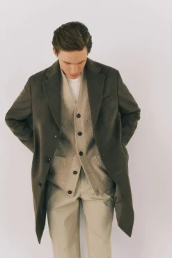 Cortefiel Sobretudos-Sobretudo vistas removíveis Castanho