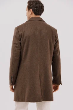 Cortefiel Sobretudos-Sobretudo vistas removíveis Castanho