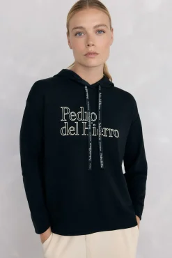 Pedro del Hierro Sweatshirts-soft touch e logo soft Sweatshirt Preto