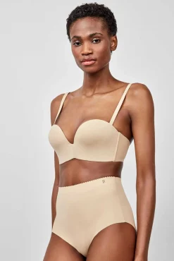 Gisela Roupa Interior-Soutien com decote extremo removível cru