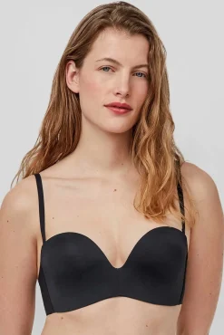 Gisela Roupa Interior-Soutien com decote extremo removível preto