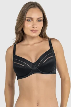 Leonisa Roupa Interior-Soutien de boa cobertura ideal para seios grandes Suporte NATURAL preto