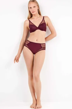 Gisela Roupa Interior-Soutien de capacidade com renda bordada estampado