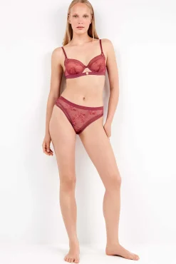 Gisela Roupa Interior-Soutien de capacidade em tecido de renda preto