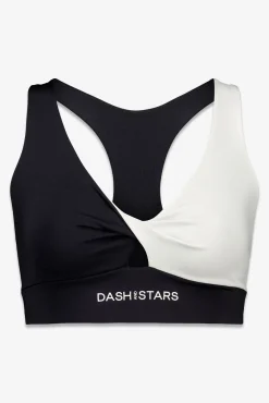 Dash and Stars Roupa Interior-Soutien desportivo 4D Stretch e branco preto