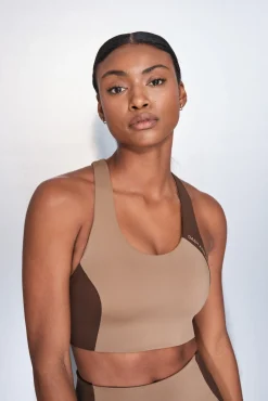 Dash and Stars Roupa Interior-Soutien desportivo 4D STRETCH com blocos de cores cru