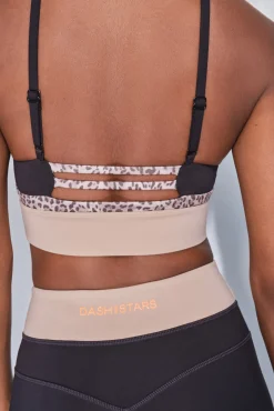 Dash and Stars Roupa Interior-Soutien desportivo 4D STRETCH com estampa animal preto