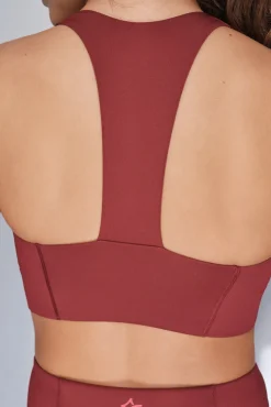 Dash and Stars Roupa Interior-Soutien desportivo 4D Stretch marrom vermelho