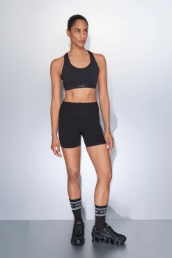 Dash and Stars Roupa Interior-Soutien desportivo elástico 4D com maior cobertura na cor preta preto