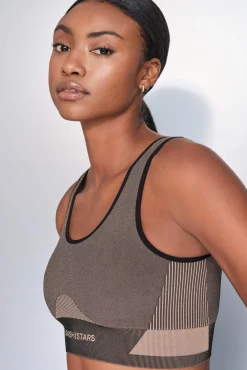 Dash and Stars Roupa Interior-Soutien desportivo SEAMLESS FIT marrom