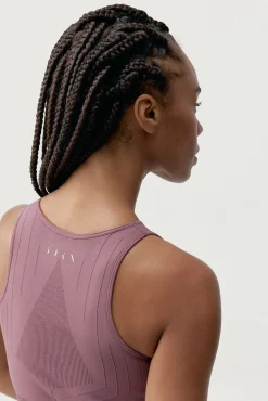 Born Living Yoga T-Shirts-Soutien desportivo top Nawal Deep Rose rosa