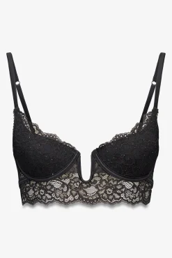 Women'secret Roupa Interior-Soutien GORGEOUS push up renda brilho preto