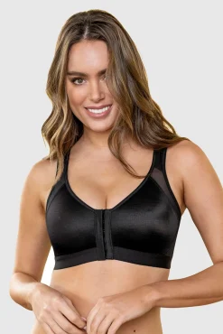 Leonisa Roupa Interior-Soutien multifuncional com suporte de postura e controle de volume dos seios preto
