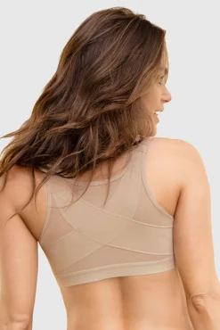 Leonisa Roupa Interior-Soutien multifuncional com suporte de postura e controle de volume dos seios bege