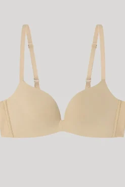 Gisela Roupa Interior-Soutien push-up com decote extremo cru