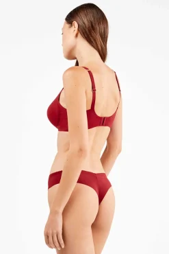 Gisela Roupa Interior-Soutien push-up com espuma removível vermelho