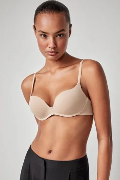 Gisela Roupa Interior-Sujetador push up sin aro cru