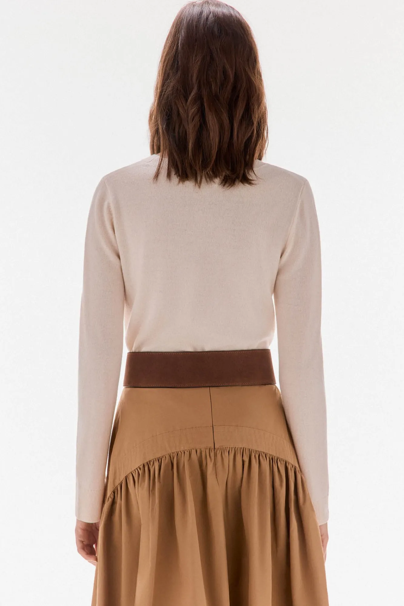 TFP by Tamara Falcó Camisolas-Suéter 100% lã com lenço Ecru