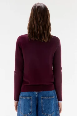 TFP by Tamara Falcó Camisolas-Suéter 100% lã com lenço Bordeaux