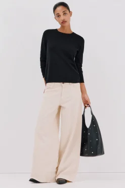 Cortefiel Camisolas-Suéter com botões Preto