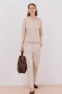 Cortefiel Camisolas-Suéter com botões Tostado