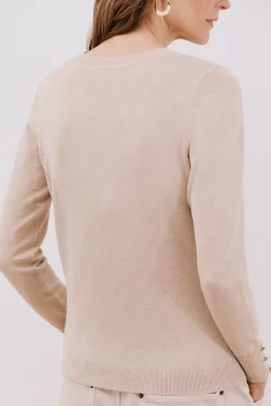 Cortefiel Camisolas-Suéter com botões Tostado